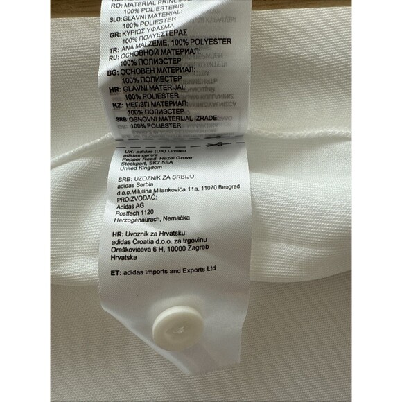 NWT Adidas Baseball Jersey Full Button Lightweight Athletic White Mens SZ Large - Picture 8 of 11